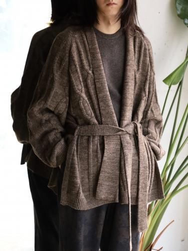 O project CABLE ROBE CARDIGAN - DARK MIX - PURAS