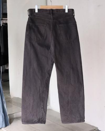 YOKO SAKAMOTO 5POCKET STRAIGHT PANTS - SUMI INK - PURAS