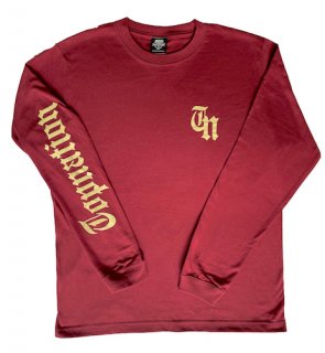 <img class='new_mark_img1' src='https://img.shop-pro.jp/img/new/icons1.gif' style='border:none;display:inline;margin:0px;padding:0px;width:auto;' />TOPNATION TN L/S T-SHIRTS (BURGUNDY/CREAM)