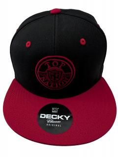 <img class='new_mark_img1' src='https://img.shop-pro.jp/img/new/icons1.gif' style='border:none;display:inline;margin:0px;padding:0px;width:auto;' />TOPNATION SINCE97<br>SNAPBACK CAP<br>(BLACK/RED)