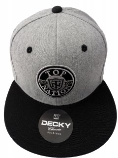 <img class='new_mark_img1' src='https://img.shop-pro.jp/img/new/icons1.gif' style='border:none;display:inline;margin:0px;padding:0px;width:auto;' />TOPNATION SINCE97 <br>SNAPBACK CAP DECKY<br>(GREY/BLACK)