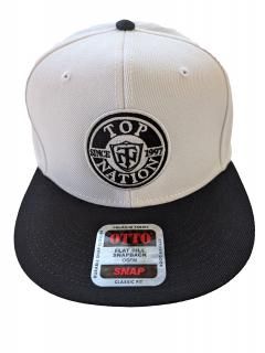 <img class='new_mark_img1' src='https://img.shop-pro.jp/img/new/icons1.gif' style='border:none;display:inline;margin:0px;padding:0px;width:auto;' />TOPNATION SINCE97 <br>SNAPBACK CAP<br>(WHITE/BLACK)