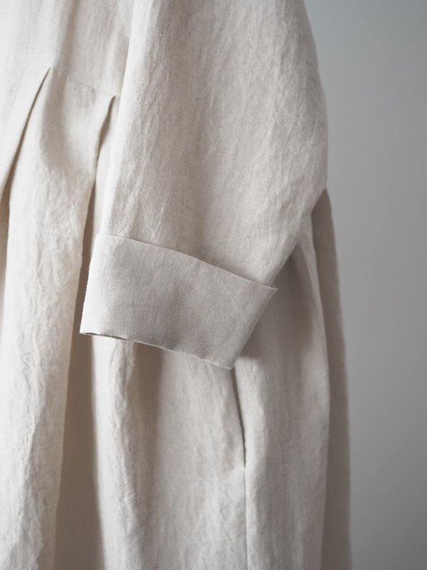 受注アイテム]Linen sailor collar dress/kinari(2サイズ) - kashuka