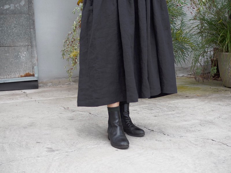 Linen sailor collar dress/black (2サイズ) - kashuka