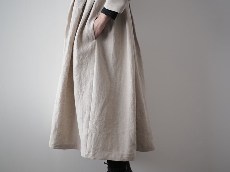 受注アイテム]Linen sailor collar dress/black (2サイズ) - kashuka