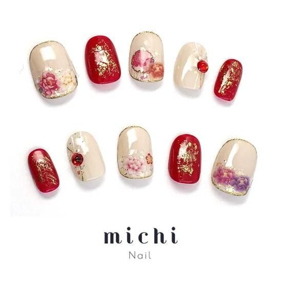 成人式ネイルはオーダーでオリジナル作成◎振袖に合わせよう