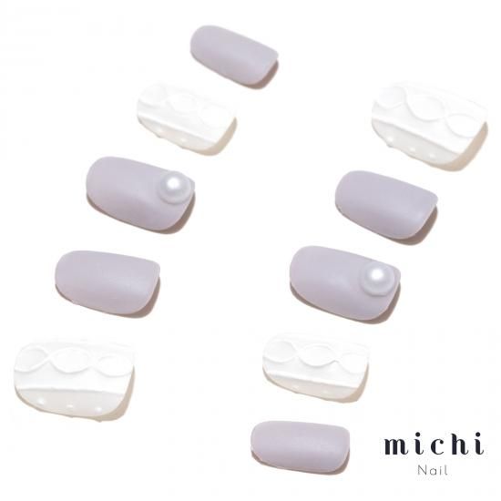 グレー×ニットのシンプルマットネイル - ネイルチップ専門店 グレー×ニットのシンプルマットネイル - ネイルチップ専門店