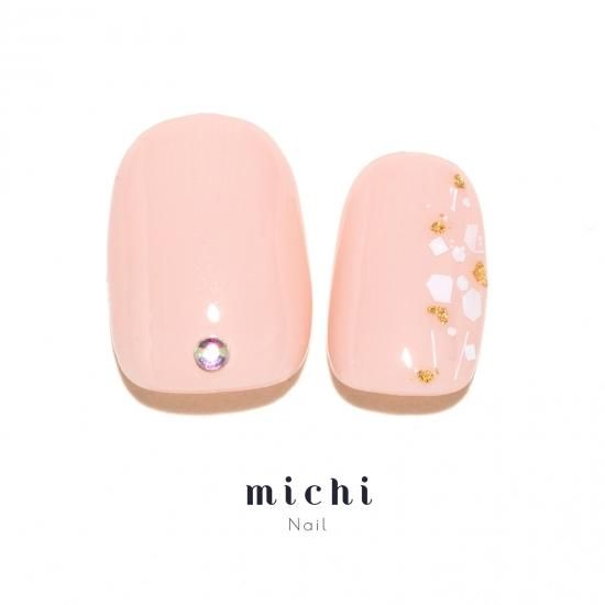 金箔入り大人シンプルネイル- ネイルチップ(つけ爪)専門店ミチネイル
