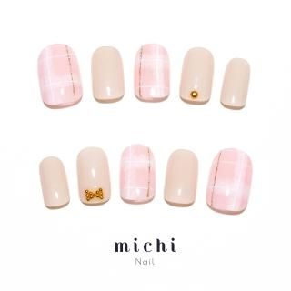 チェック柄ネイル - ネイルチップ(つけ爪)専門店ミチネイル