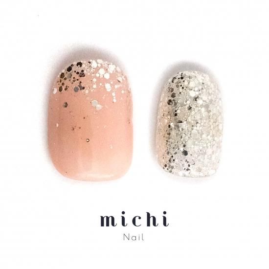 ミルキーピンクのラメグラデーションネイル- ネイルチップ(つけ