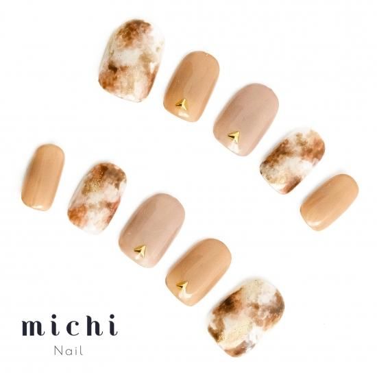 カフェオレブラウンネイル- ネイルチップ(つけ爪)専門店ミチネイル