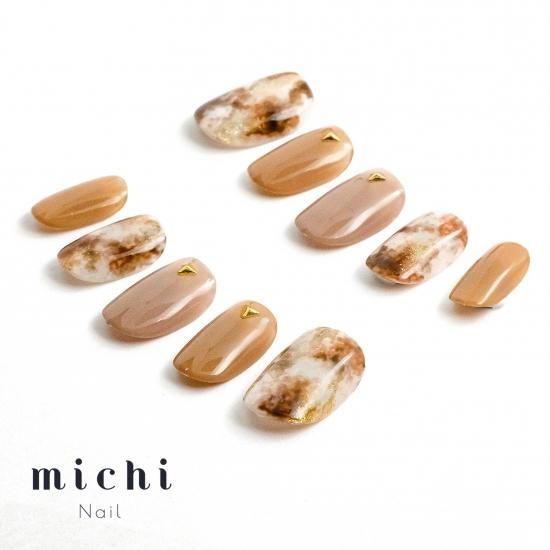 カフェオレブラウンネイル- ネイルチップ(つけ爪)専門店ミチネイル