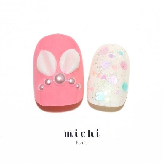 うさぎさんのしっぽネイル- ネイルチップ(つけ爪)専門店ミチネイル