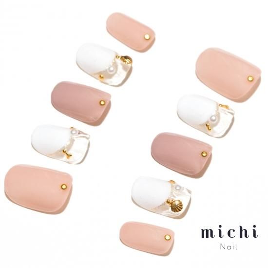 夏の大人のシンプルネイル- ネイルチップ(つけ爪)専門店ミチネイル
