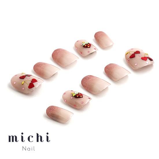 ピンク ラメ いちご さくらんぼ ネイルパーツ 8個 ピンク ラメ いちご さくらんぼ ネイルパーツ 8個