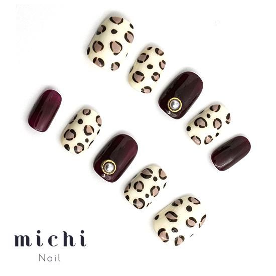 大人のレオパードネイル- ネイルチップ(つけ爪)専門店ミチネイル