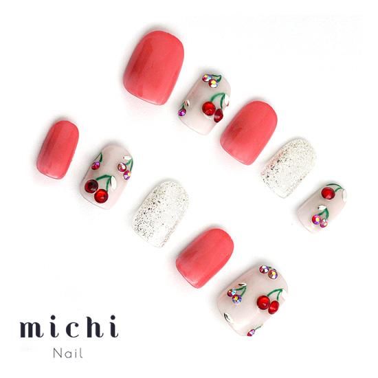 cherry〜様　ネイルチップセット チェリーネイル- ネイルチップ(つけ爪)専門店ミチネイル