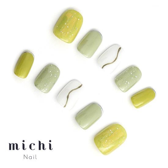グリーンニュアンス ネイルチップ ネイルチップ(つけ爪)専門店ミチネイル