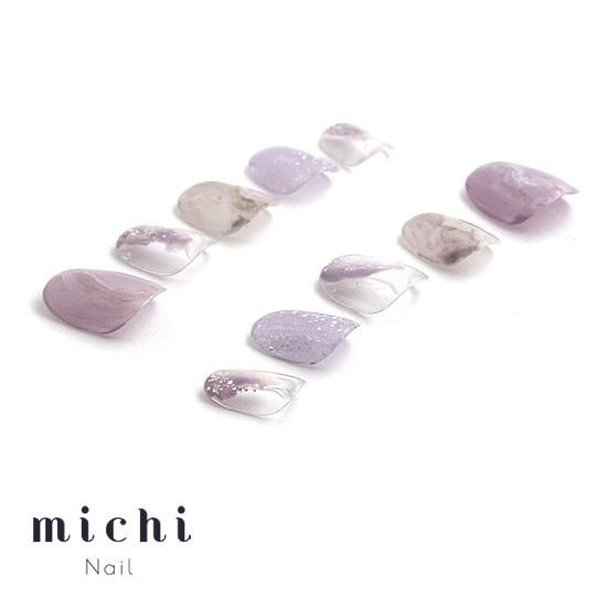 パープルのニュアンスネイル- ネイルチップ専門店ミチネイル