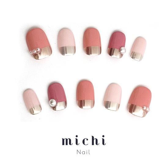 大人かわいいpinkネイル ネイルチップ専門店ミチネイル 大人かわいいpinkネイル ネイルチップ専門店ミチネイル