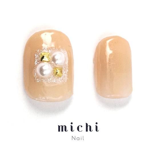 ネイルチップ　ニュアンスネイル　フレンチネイル　ワンカラー　ベージュ　上品 ベージュの上品ワンカラーネイル- ネイルチップ専門店ミチネイル