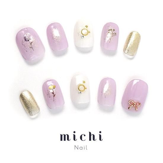 ラベンダーボタニカルネイル- ネイルチップ専門店ミチネイル