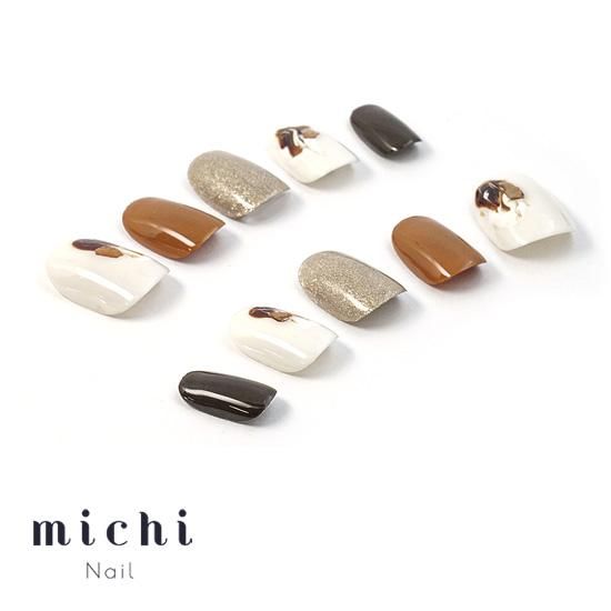 カフェモカ・ブラウンネイル- ネイルチップ専門店ミチネイル