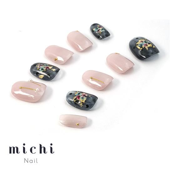 大人可愛いドライフラワーネイル- ネイルチップ専門店ミチネイル