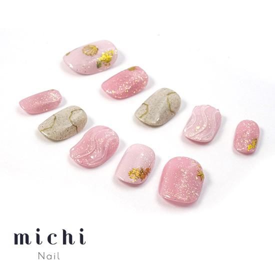 夏のニュアンスピンクネイル- ネイルチップ専門店ミチネイル