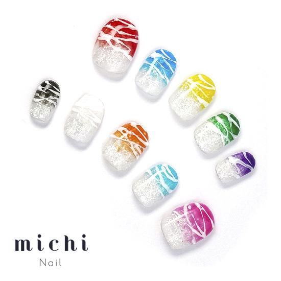 カラフルかき氷ネイル- ネイルチップ専門店ミチネイル
