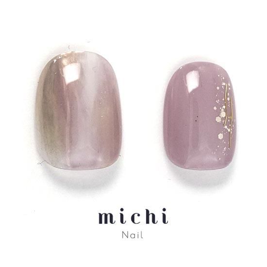 くすみパープル塗りかけネイルチップ くすみパープルのきれいめニュアンスネイル- ネイルチップ専門店ミチネイル