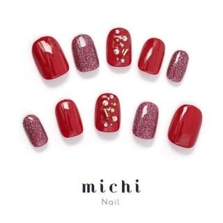 ハートネイル　ネイルチップ　お名前　ひらがなカタカナ対応❤︎ ネイルチップ サイズオーダー 推しネイル 名前 イニシャル