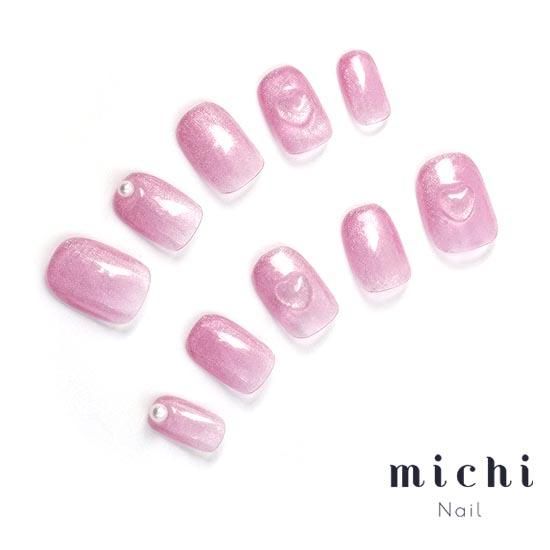 07))マグネットネイル ハート ぷっくりネイル ネイルチップ クリアフレンチ 07))マグネットネイル ハート ぷっくりネイル ネイルチップ