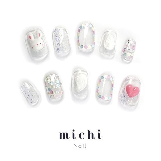 【オーダーネイルチップ うさぎ①】ウサギネイル Chuwinkle Star - FINGER SUIT(フィンガースーツ)ネイルチップ