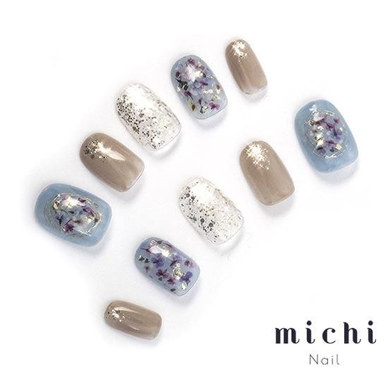 ネイルチップ ニュアンスネイル 花 フラワー フルオーダーネイル オーダーネイル 7531c96574b8cd10f41072c7da419f