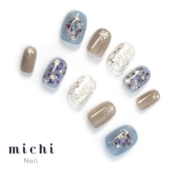 ニュアンスドライフラワーネイル- ネイルチップ専門店ミチネイル
