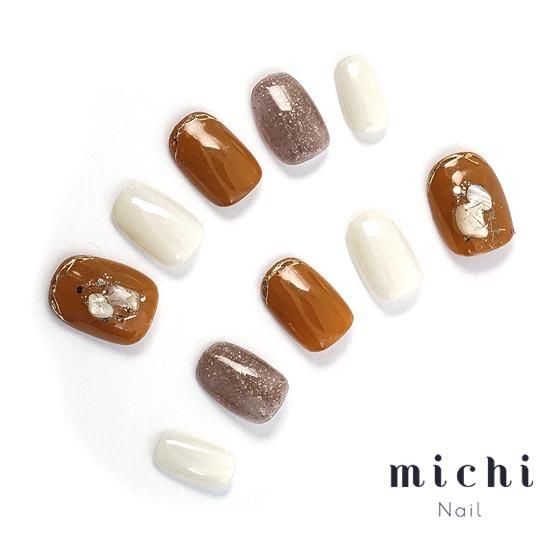 大人上品キャメルネイル- ネイルチップ専門店ミチネイル