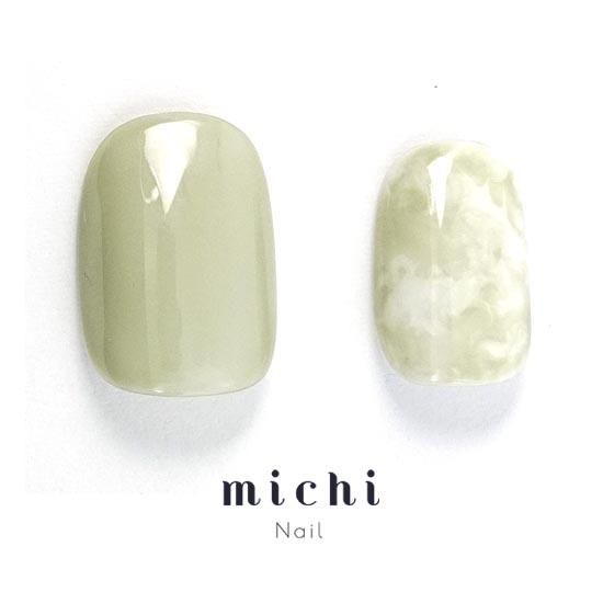 抹茶ラテカラーネイル- ネイルチップ専門店ミチネイル