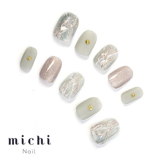 ニュアンス天然石ネイル- ネイルチップ専門店ミチネイル