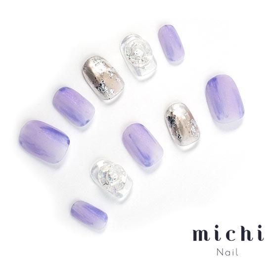 ［06］ネイルチップ ニュアンスネイル もやもや 透明感 シンプル オーダー 06］ネイルチップ ニュアンスネイル もやもや 透明感 シンプル