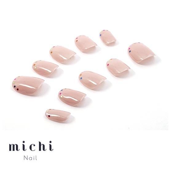 韓国風ホロフレンチネイル- ネイルチップ専門店ミチネイル
