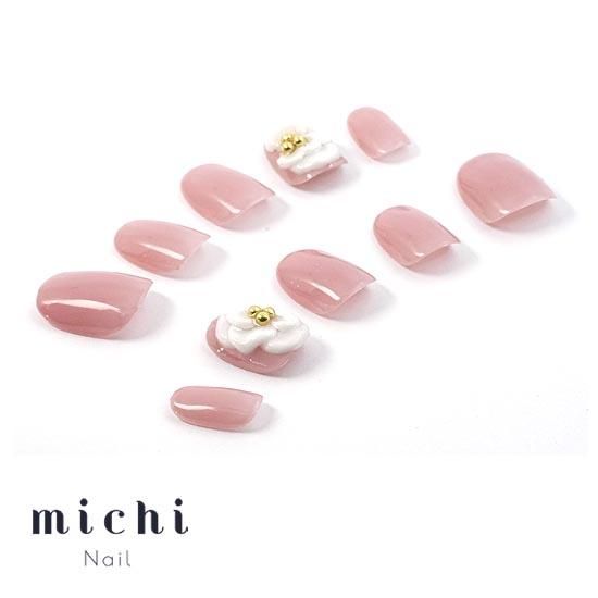 ワンポイント3Dフラワーネイル- ネイルチップ専門店ミチネイル
