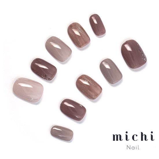 シアーグレージュのシンプルニュアンスネイル- ネイルチップ専門店