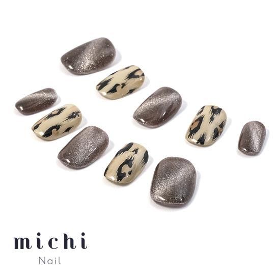 オーダーネイルチップNo.76 レオパード柄 大人可愛い マグネットベース オーダーネイルチップNo.76 レオパード柄 大人可愛い マグネットベース