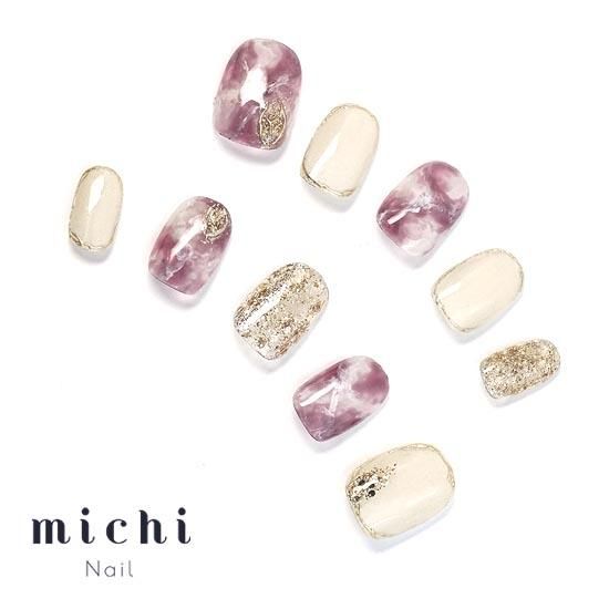 くすみパープルニュアンスネイル- ネイルチップ専門店ミチネイル