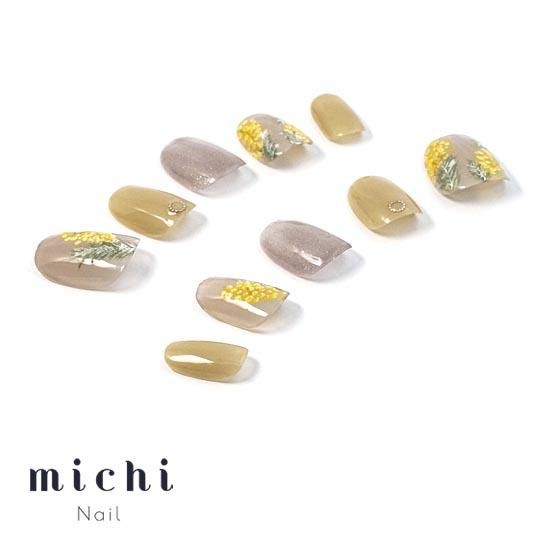 パールネイルチップ イエロー　ミモザネイル Antwerp Nail | #ミモザネイル #春ネイル #花ネイル #イエロー