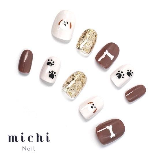デザインサンプル　ネイルチップ　わんわんわんだーらんど デザインサンプル ネイルチップ わんわんわんだーらんど