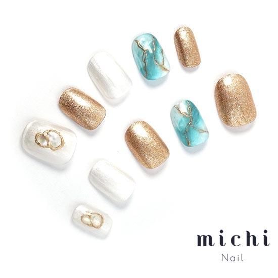 No.331　ネイルチップ　ジェルネイル　シェル　 　ニュアンス　キラキラ　夏 No.331 ネイルチップ ジェルネイル シェル ニュアンス キラキラ 夏