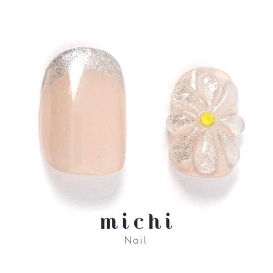 キラキラぷっくりフラワー- ネイルチップ専門店ミチネイル