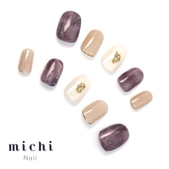 パープル ニュアンス ネイルチップ くすみパープル×ミラーのニュアンスネイル- ネイルチップ専門店